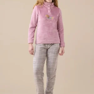 Rif.9376 Pigiama donna invernale in coral articolo cocker.