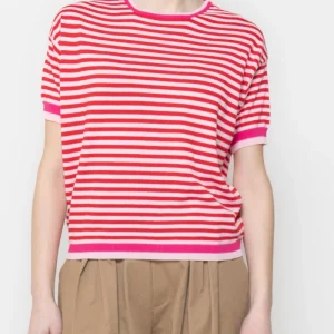 T-shirt in maglia a righe in cotone